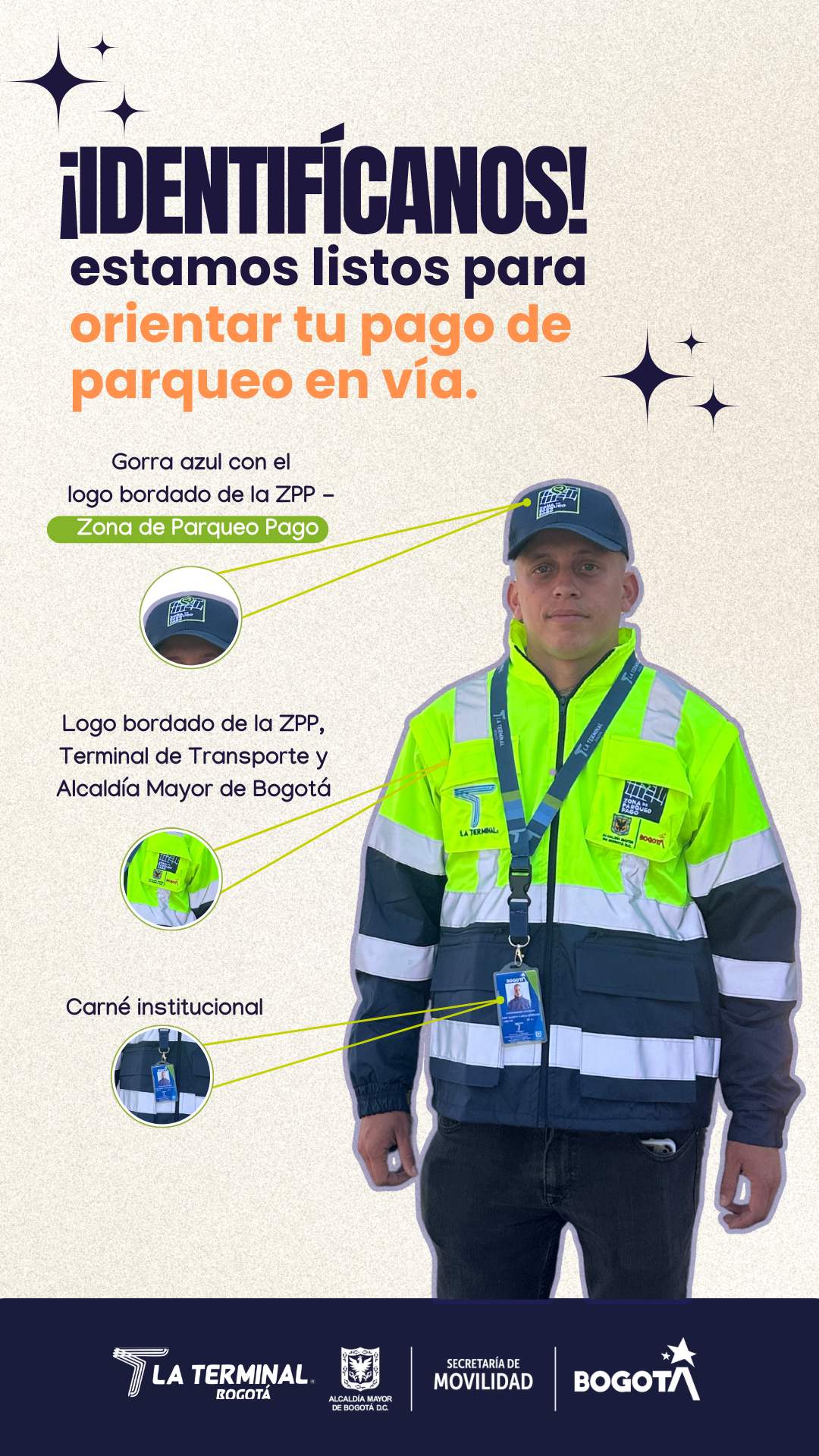 ¡Nuevo imagen para el personal de la ZPP-Zona de Parqueo Pago!